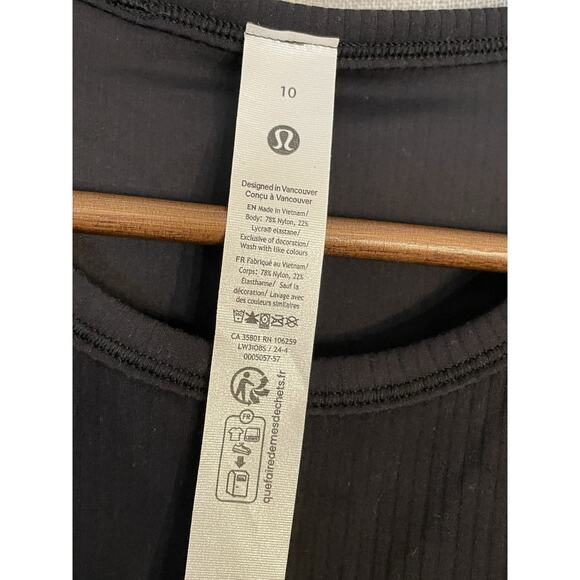 lululemon All It Takes Back-Twist Ribbed Long-Sleeve Shirt Size 10 NWOT - Picture 2 of 4